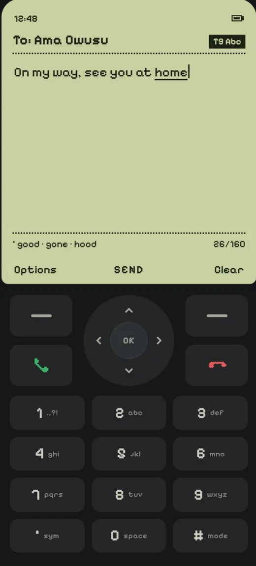 T9 is back screen